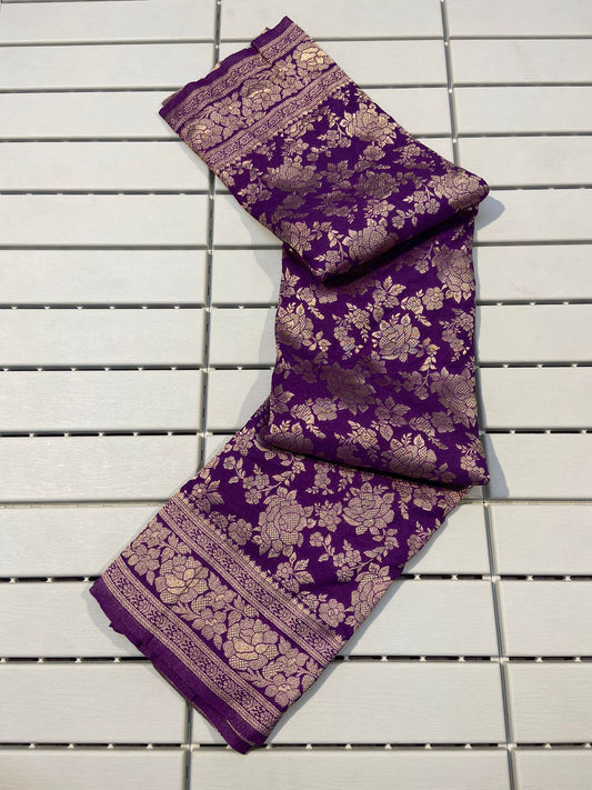 Pure Soft Khadi Dola Silk Saree