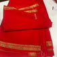 Pure zari mysore silk gold and silver zari saree