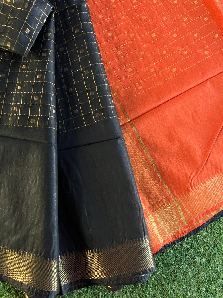 Purely handwoven bhagalpuri tussar silk saree