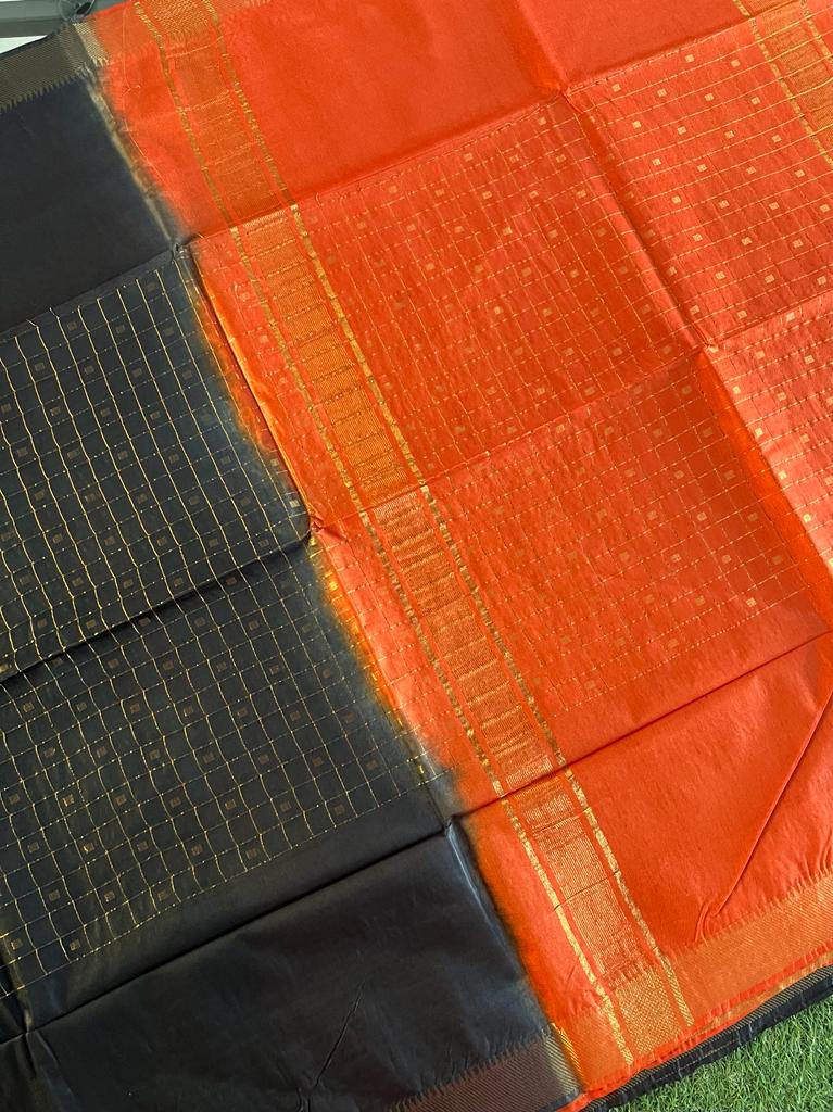 Purely handwoven bhagalpuri tussar silk saree