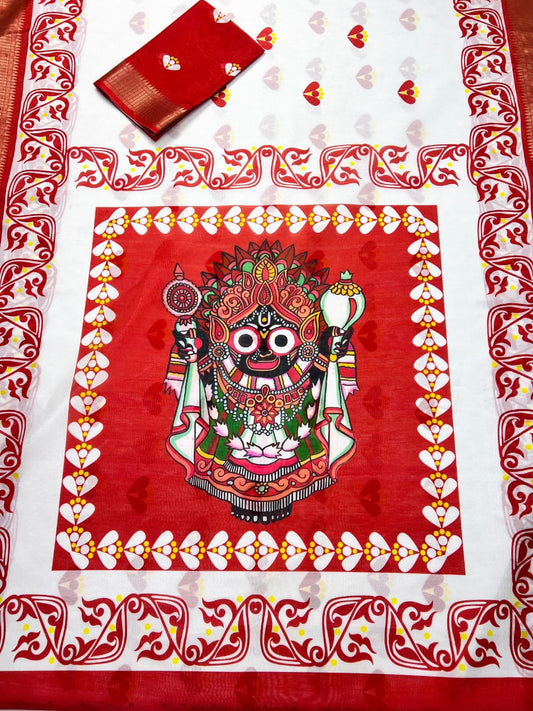 Red Devi Durga Pooja Special Saree Edition