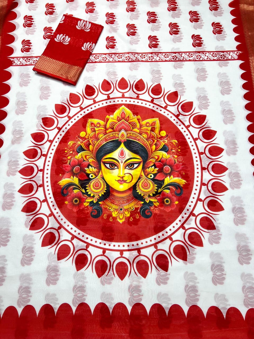 Red Devi Durga Pooja Special Saree Edition