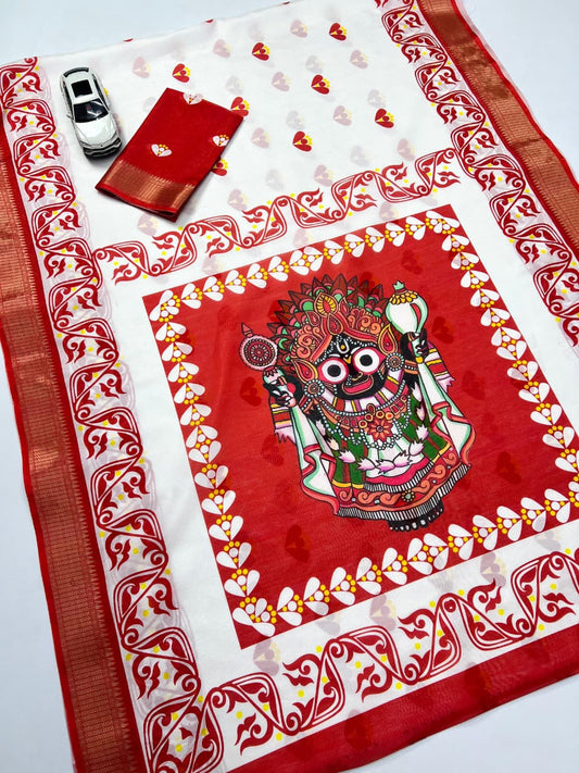 Red Devi Durga Pooja Special Saree Edition