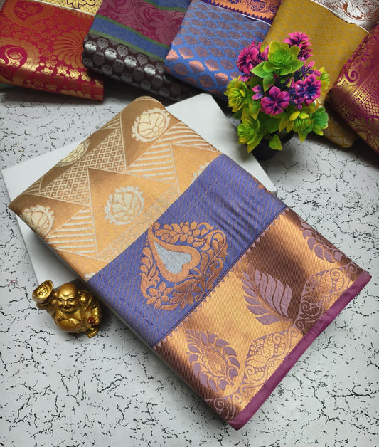 Semi Silk Wedding Saree from Vannamayil