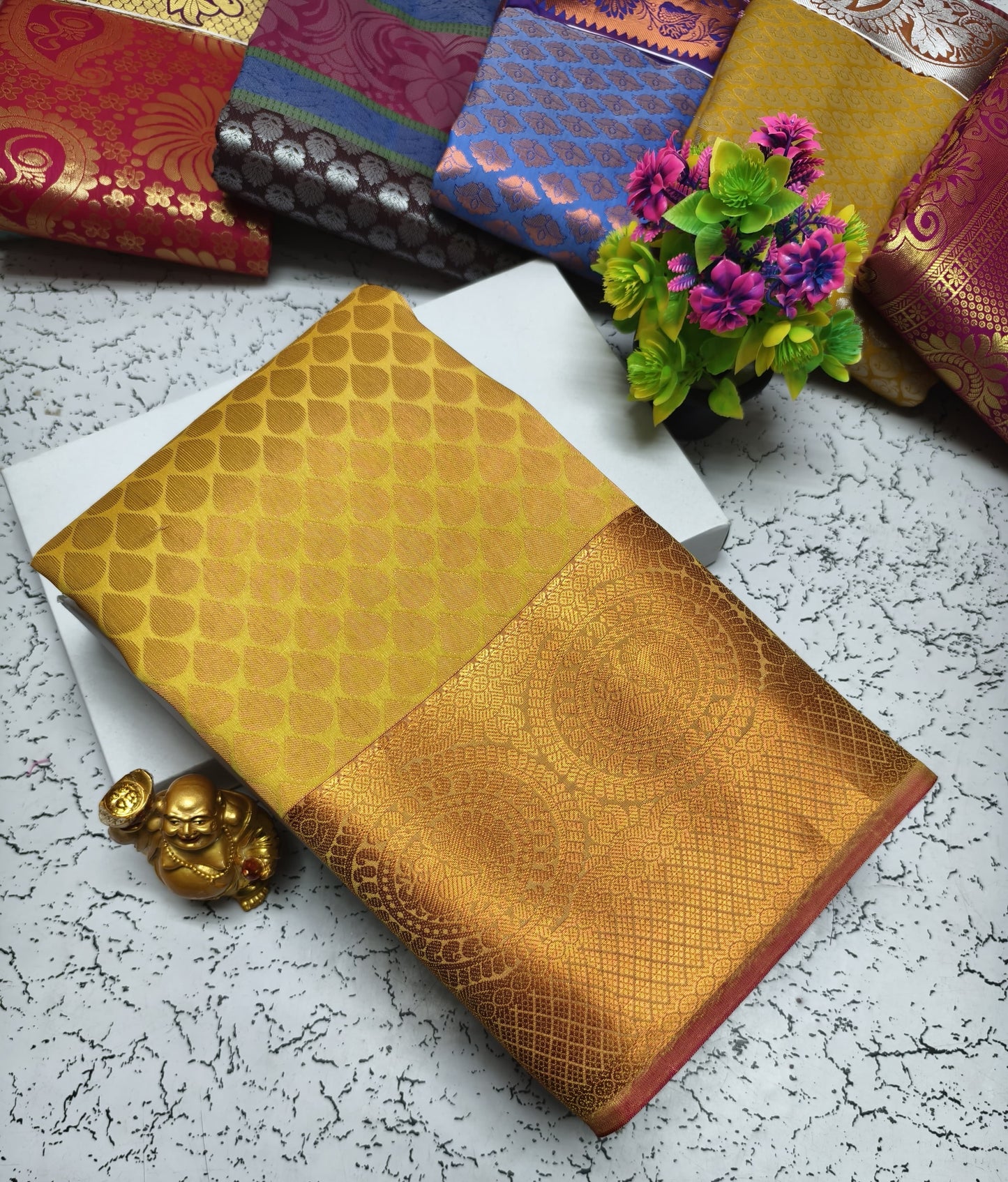 Semi Silk Wedding Saree from Vannamayil