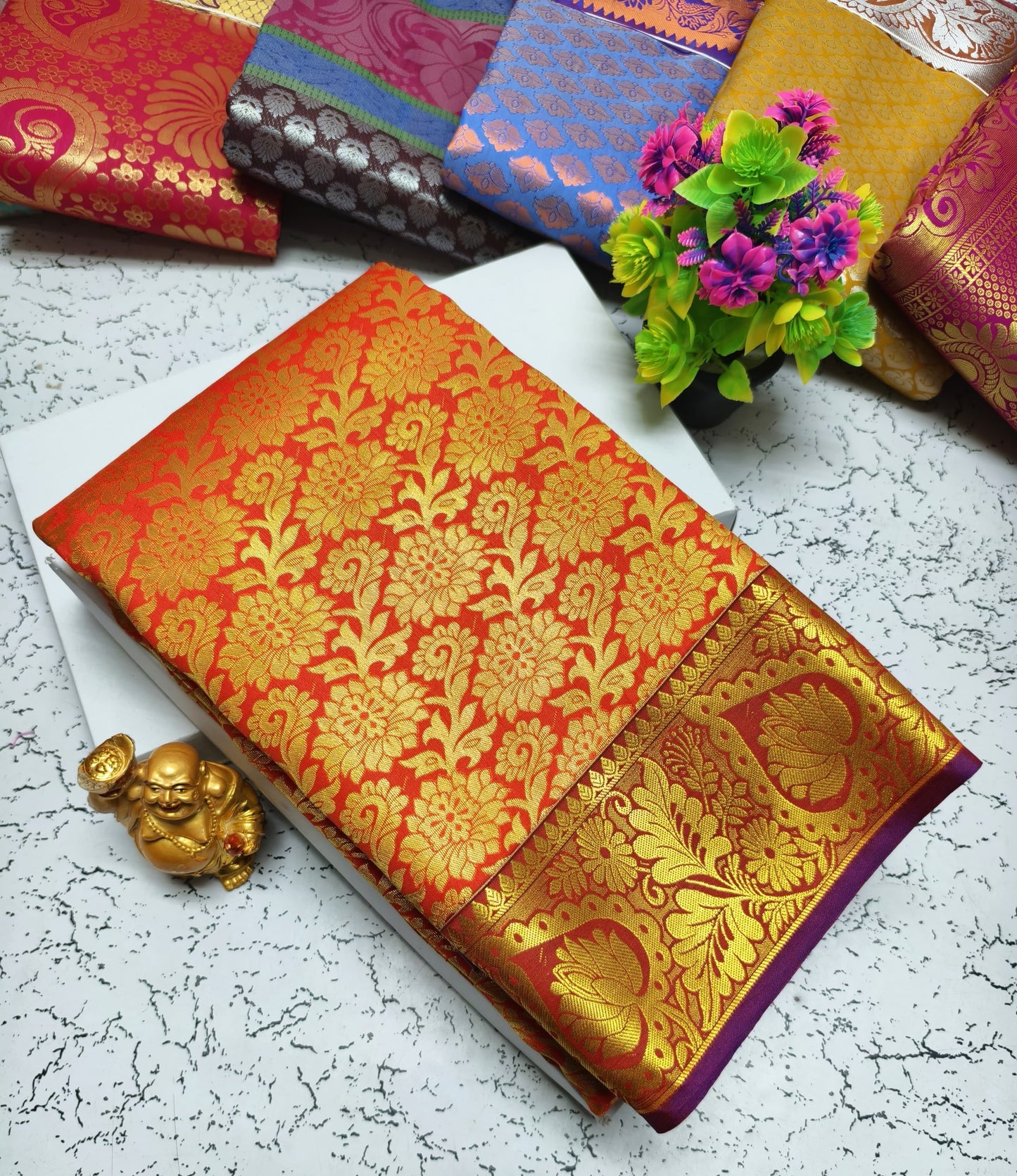 Semi Silk Wedding Saree from Vannamayil