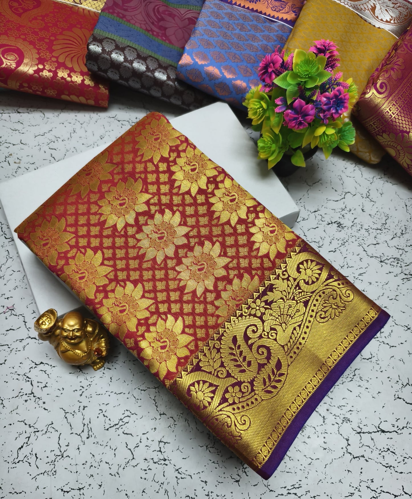 Semi Silk Wedding Saree from Vannamayil