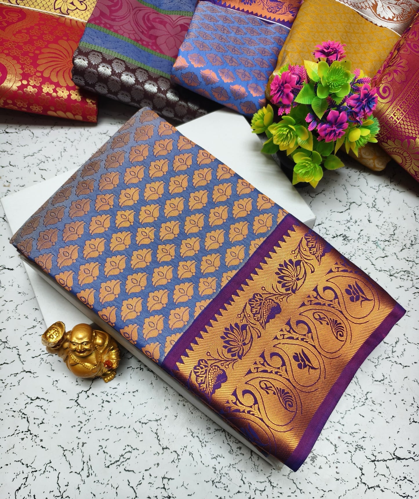 Semi Silk Wedding Saree from Vannamayil