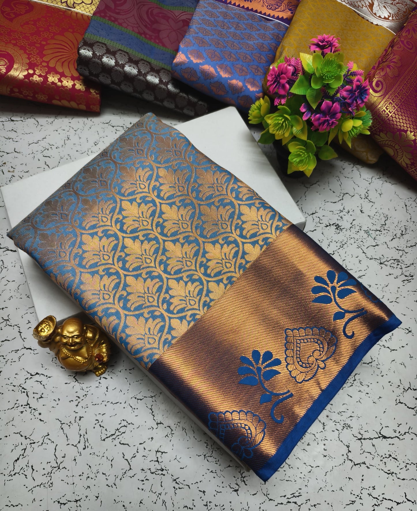 Semi Silk Wedding Saree from Vannamayil