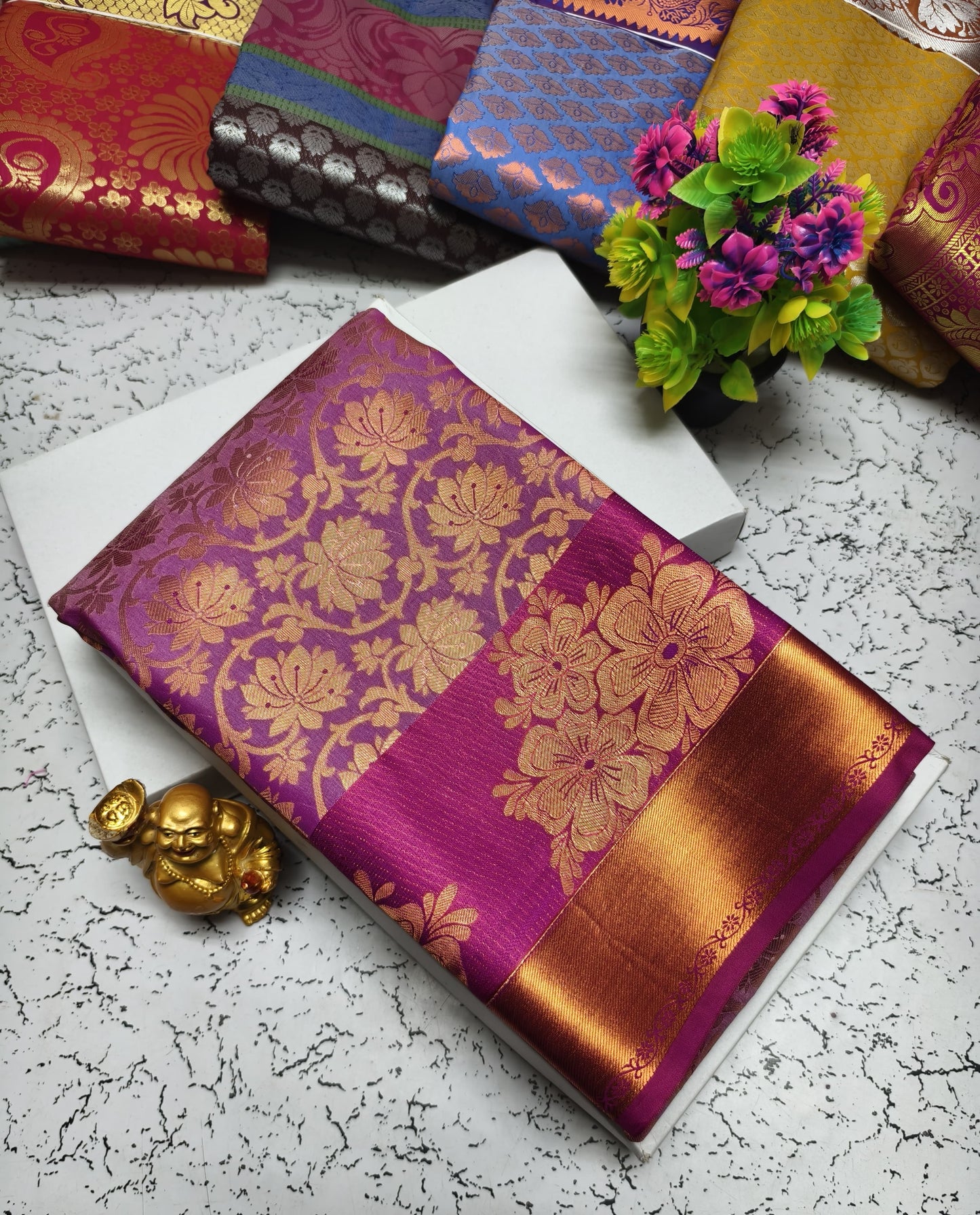 Semi Silk Wedding Saree from Vannamayil