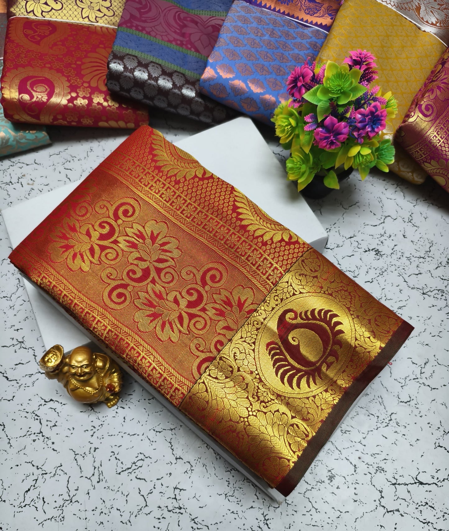 Semi Silk Wedding Saree from Vannamayil