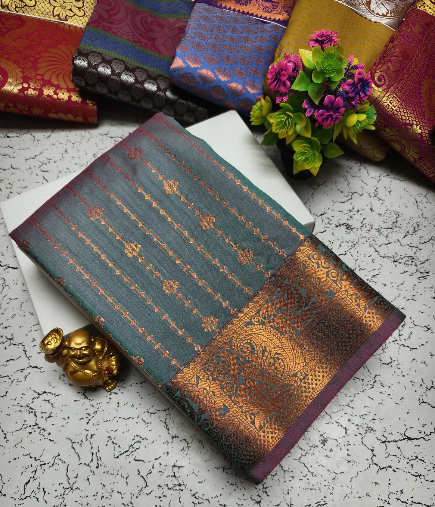 Semi Silk Wedding Saree from Vannamayil