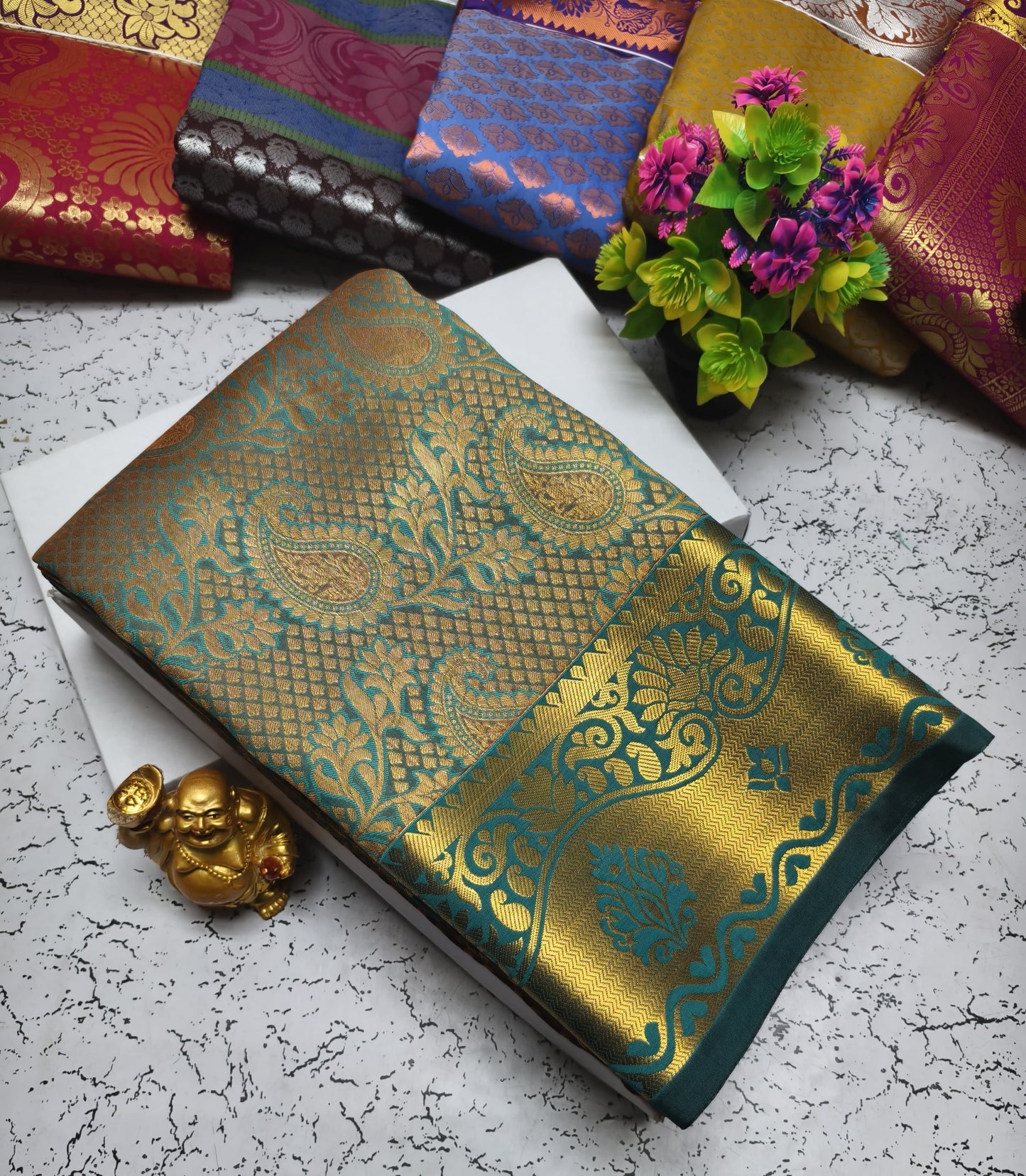 Semi Silk Wedding Saree from Vannamayil