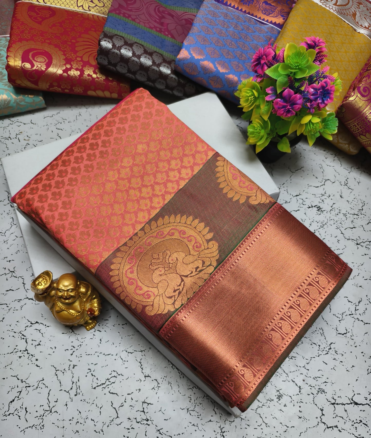 Semi Silk Wedding Saree from Vannamayil