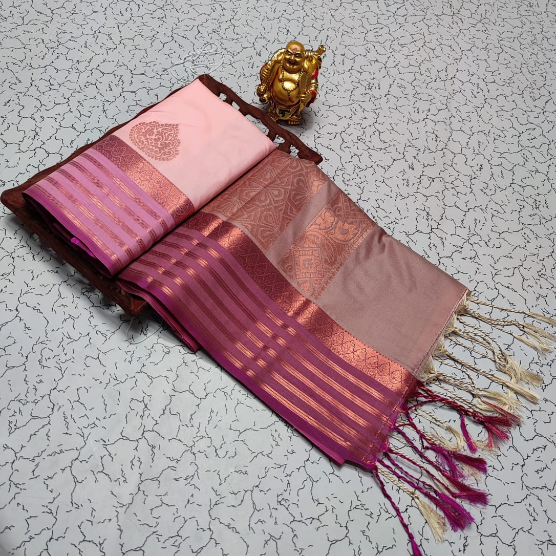 Elampillai Borderless Soft Silk Saree