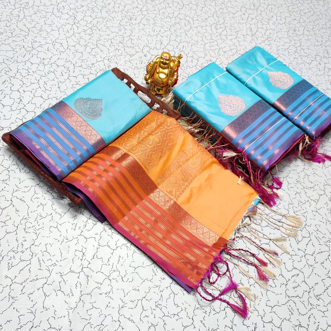 Elampillai Borderless Soft Silk Saree