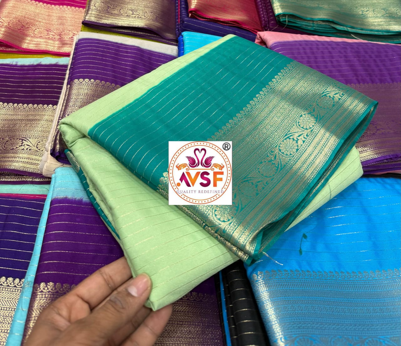 Semi mysore crape silk saree