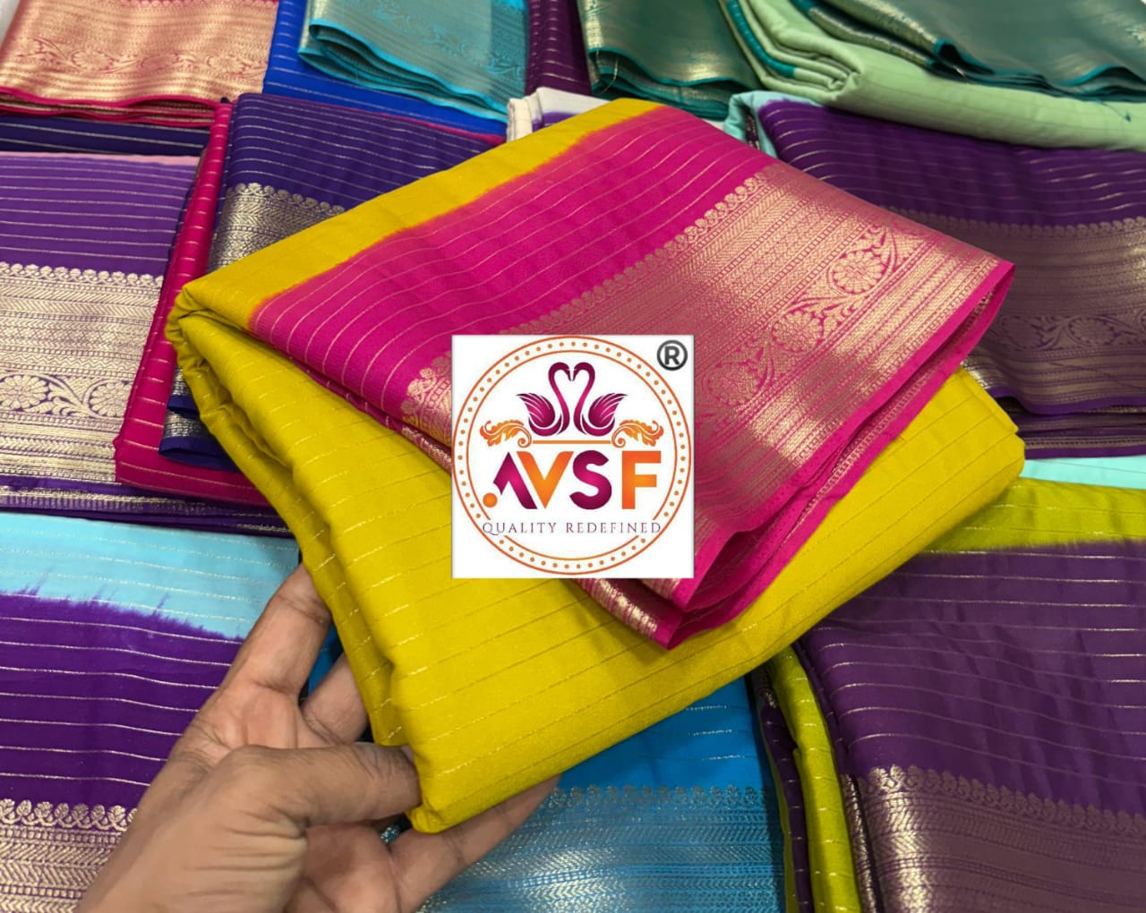 Semi mysore crape silk saree