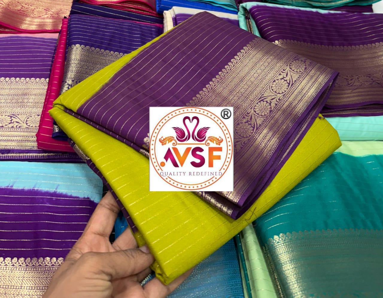 Semi mysore crape silk saree