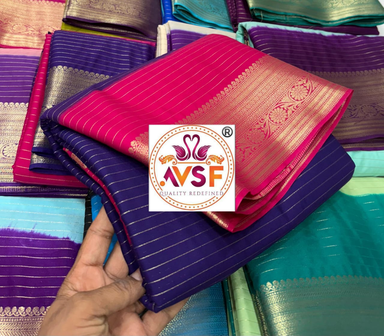 Semi mysore crape silk saree