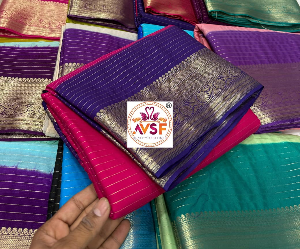 Semi mysore crape silk saree