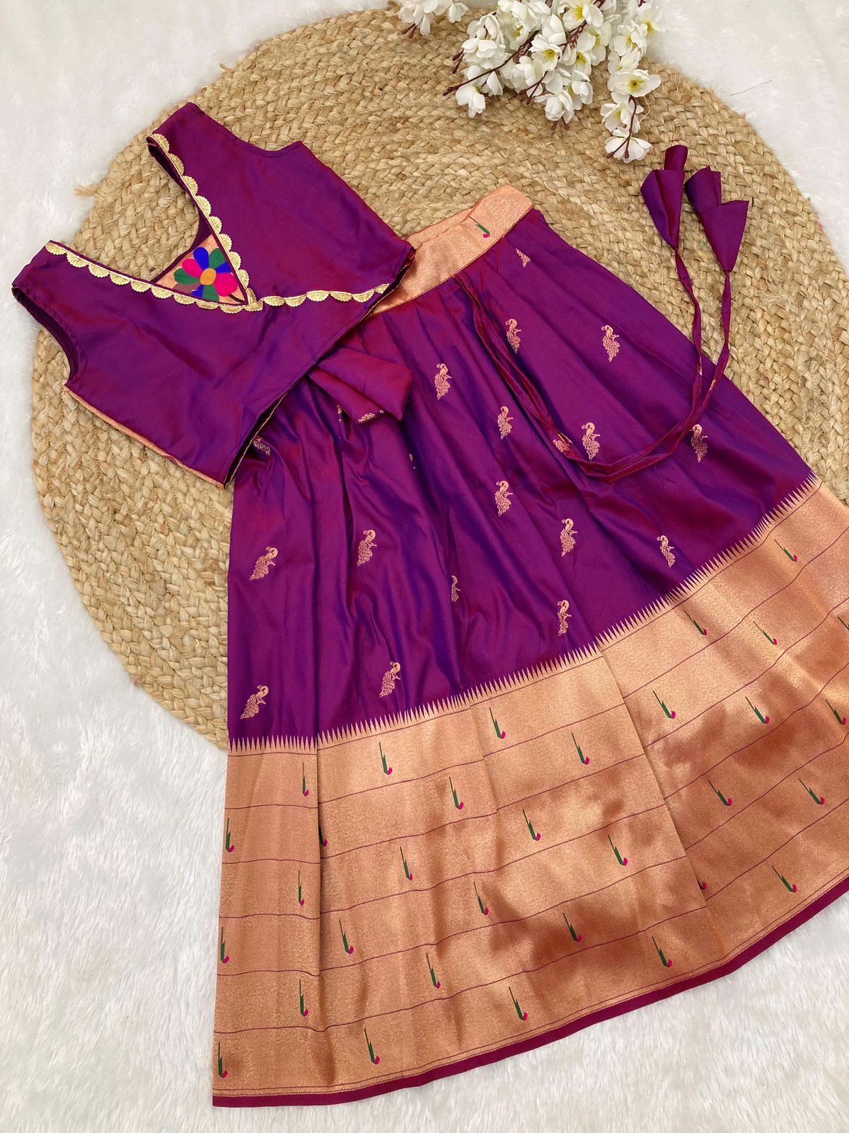 Semi Silk Blended Paavadai Sattai