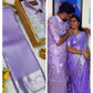 Semi Silk Couple Combo Set Saree With Vesti Shirt