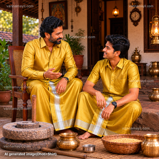 Cultural Charm Matching Father Son Ethnic Wear Combo