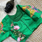 Semi silk handmade work boutique style blouse