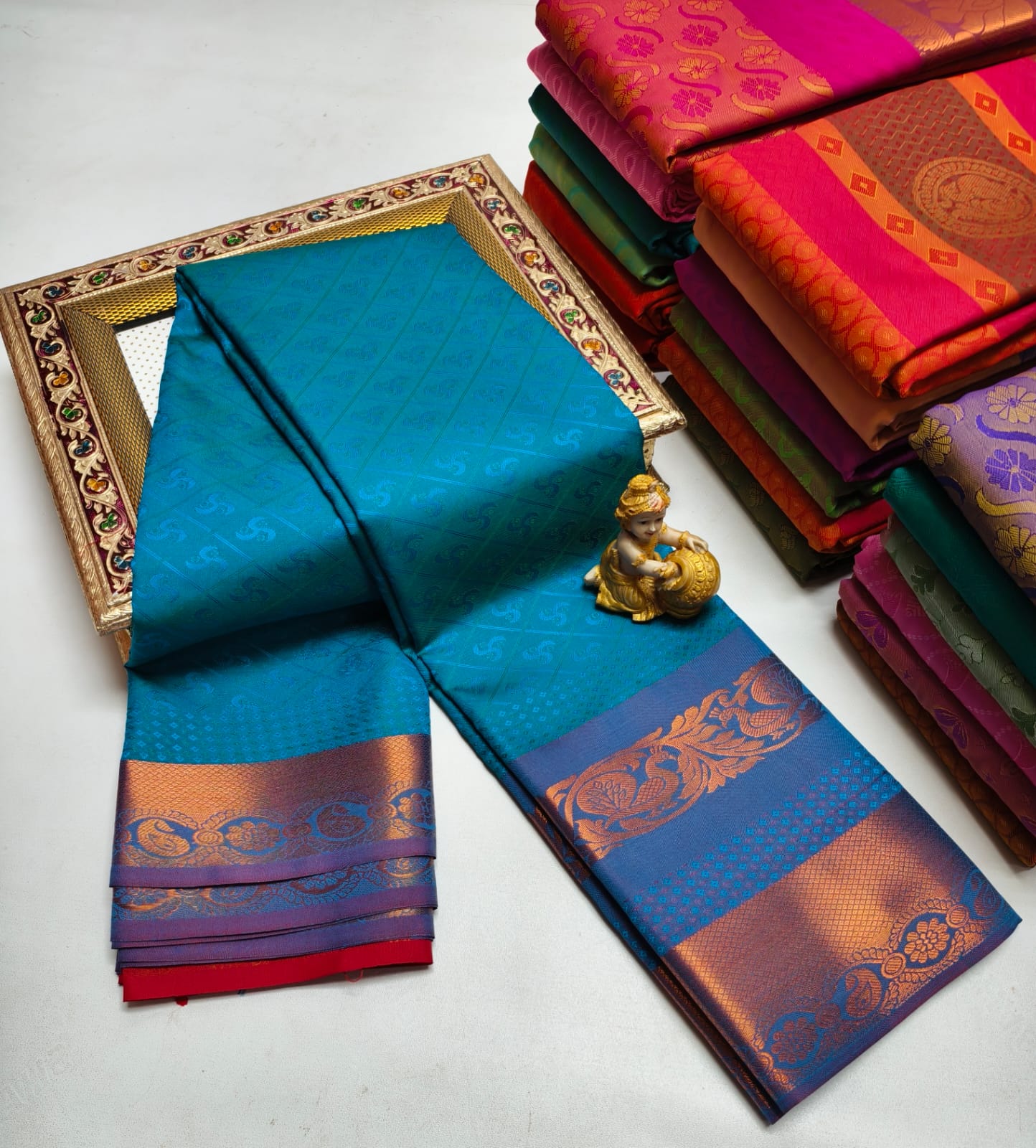 Semi Silk in Budget-Friendly Embossed Saree