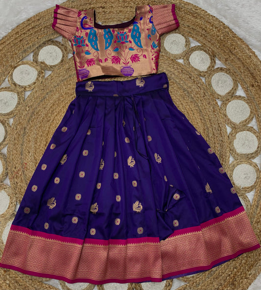 Semi Silk Paithani Style Paavadai sattai