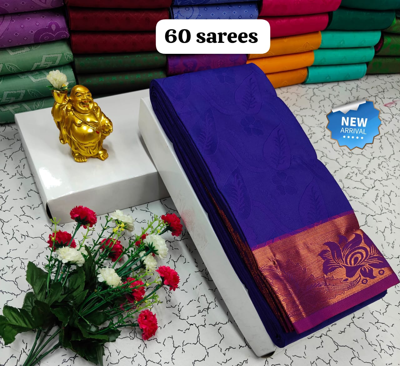 Semi Silk Blended Embossed Saree