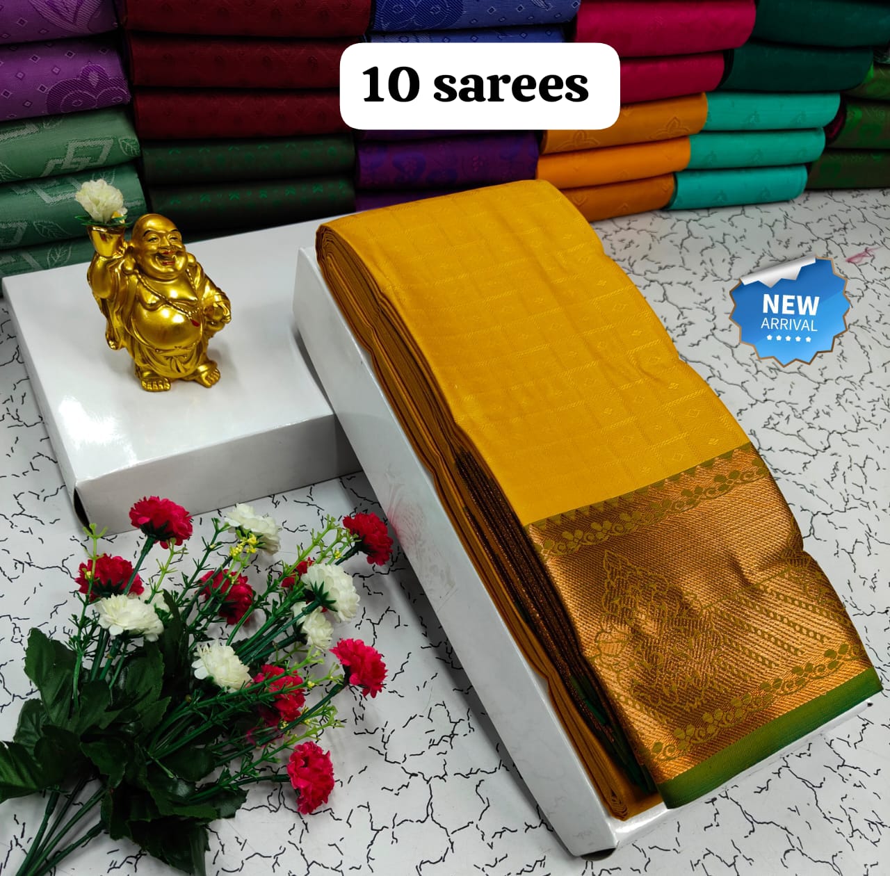 Semi Silk Blended Embossed Saree