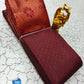 Semi Silk Blended Embossed Saree