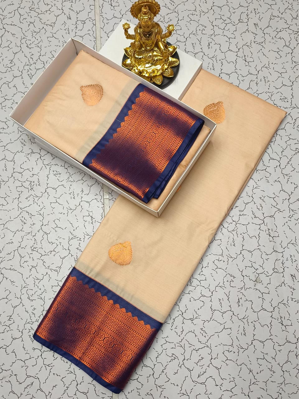 Dharmavaram Style Wedding Semi Silk Saree