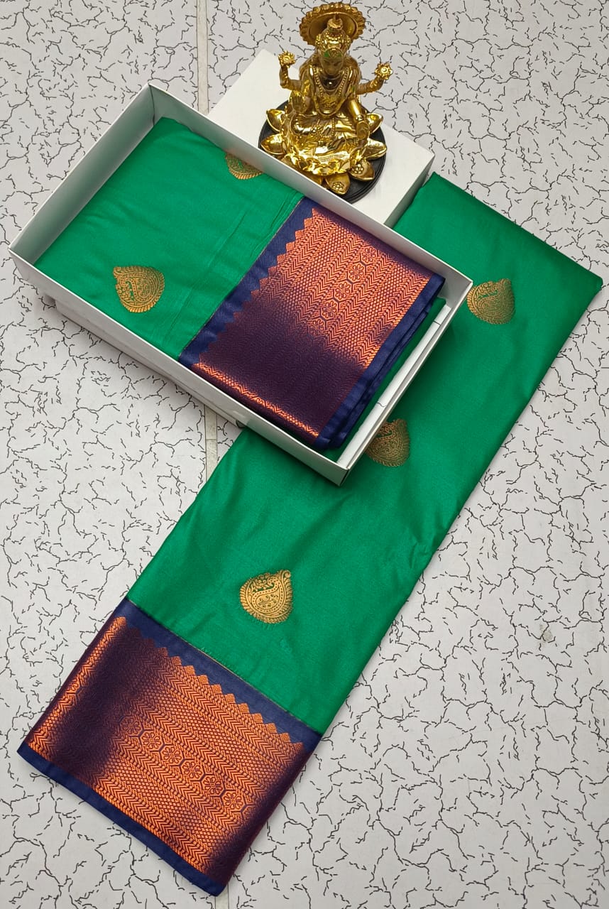 Dharmavaram Style Wedding Semi Silk Saree