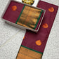 Traditional Semi Silk Saree with Zari Border