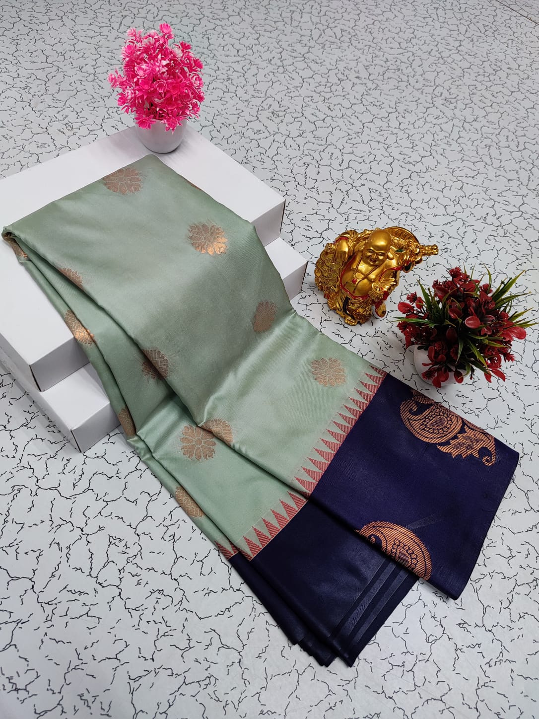 Semi Kanchi Soft Silk Saree