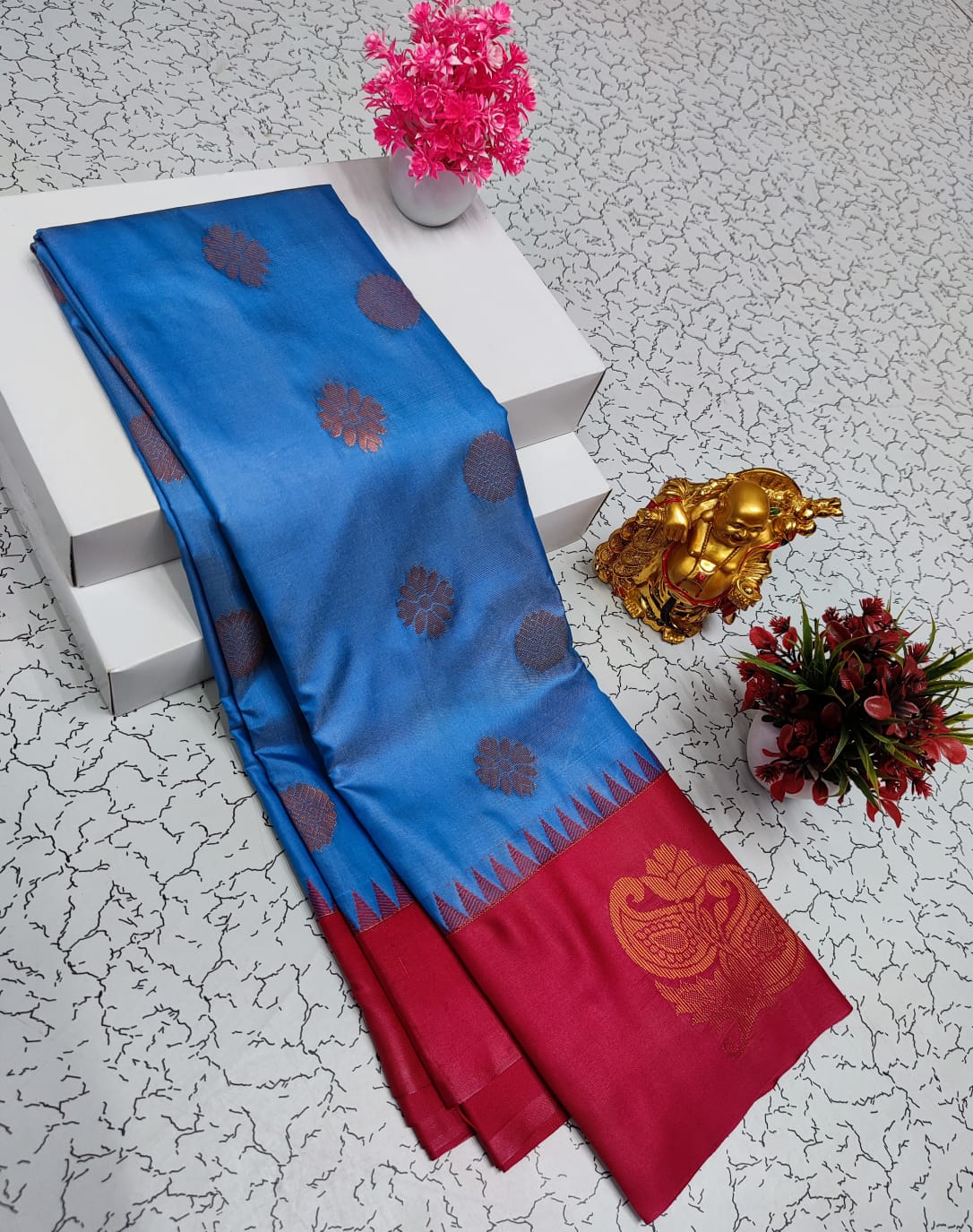 Semi Kanchi Soft Silk Saree