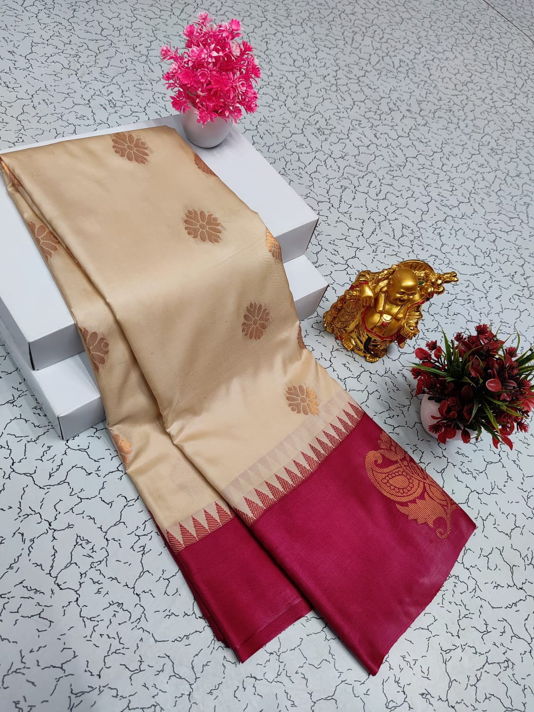 Semi Kanchi Soft Silk Saree