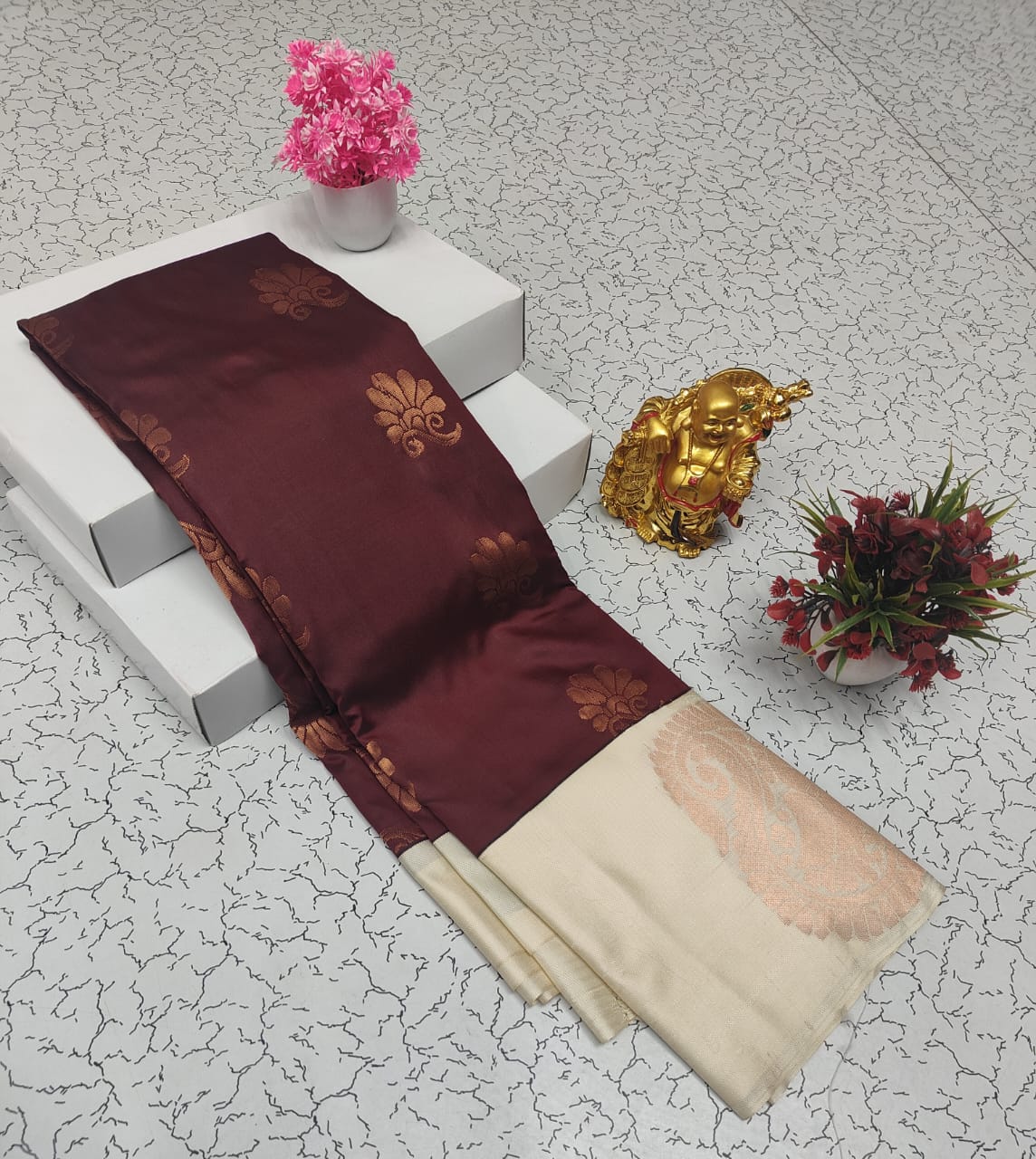 Semi Kanchi Soft Silk Saree