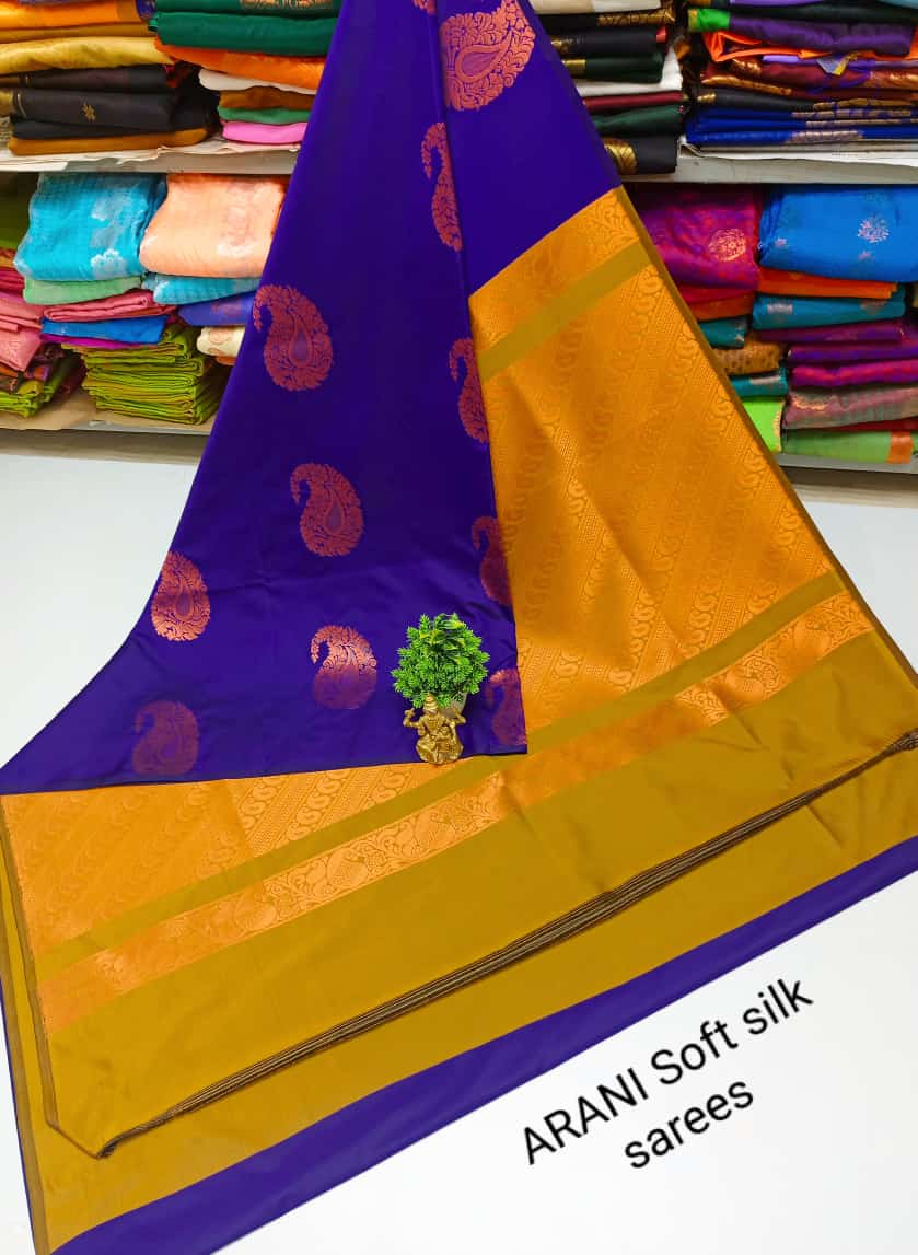 Semi Silk Butta Zari Work Saree