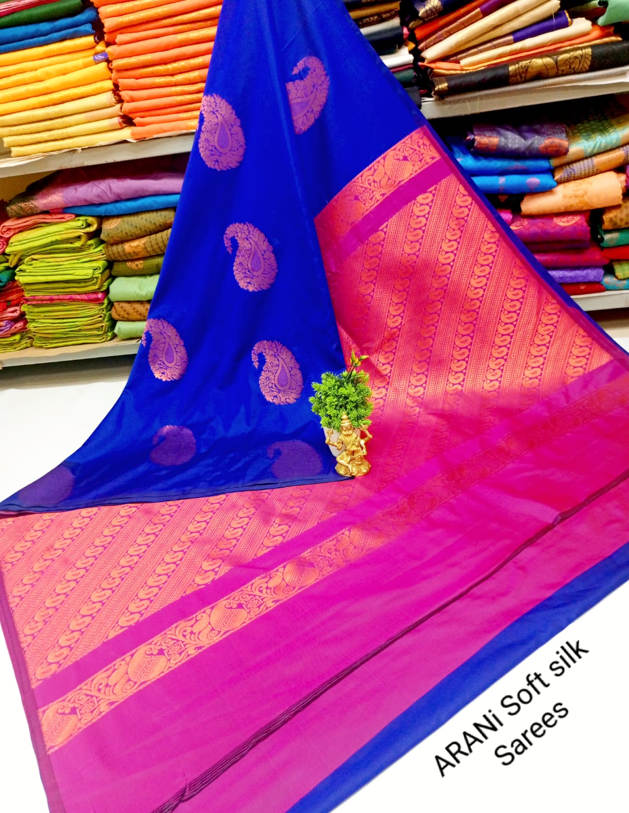 Semi Silk Butta Zari Work Saree