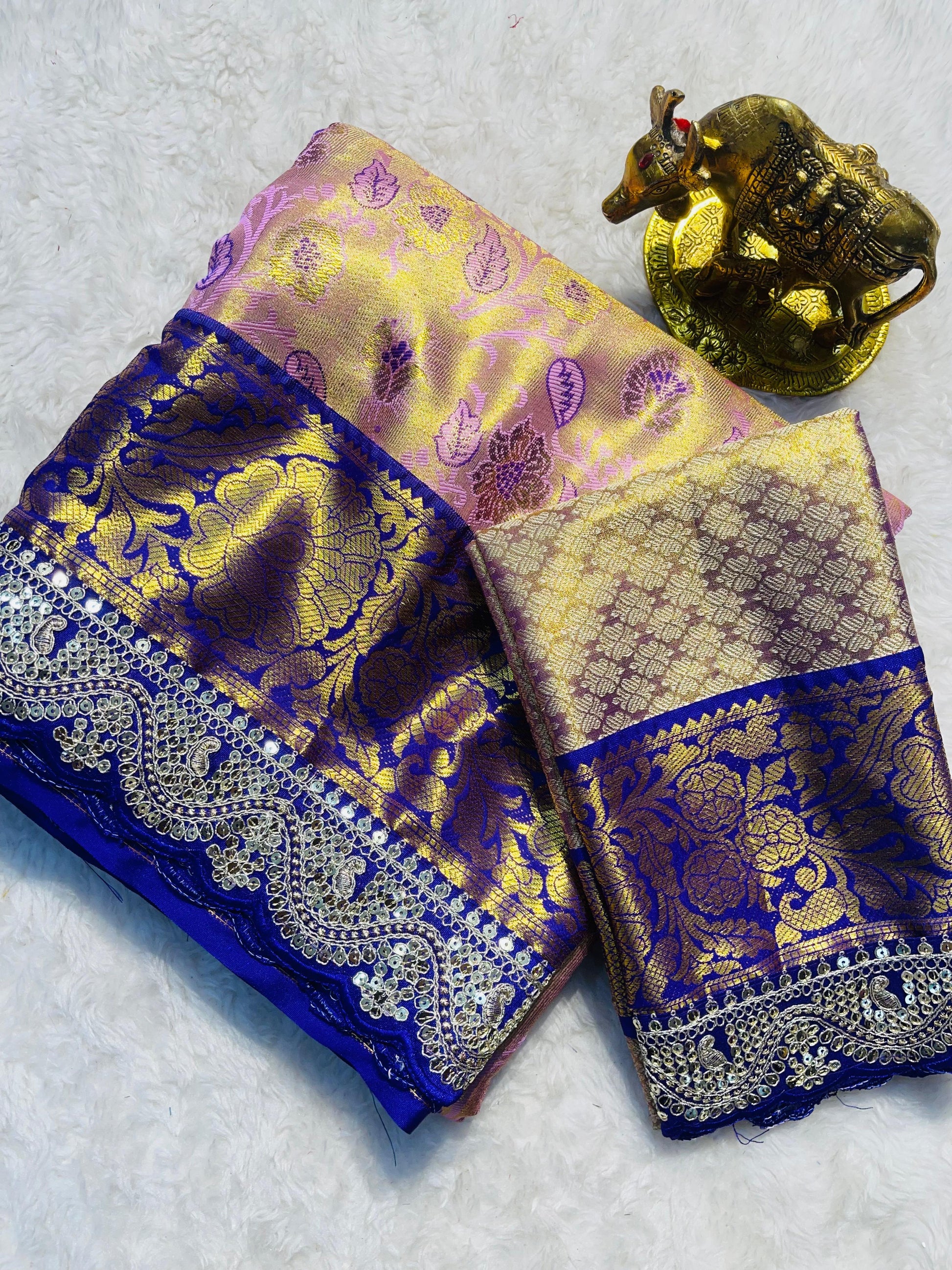 Semi silk with mina weaving saree