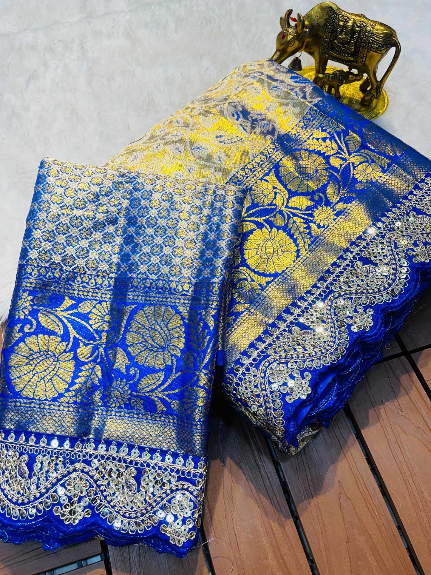 Semi silk with mina weaving saree