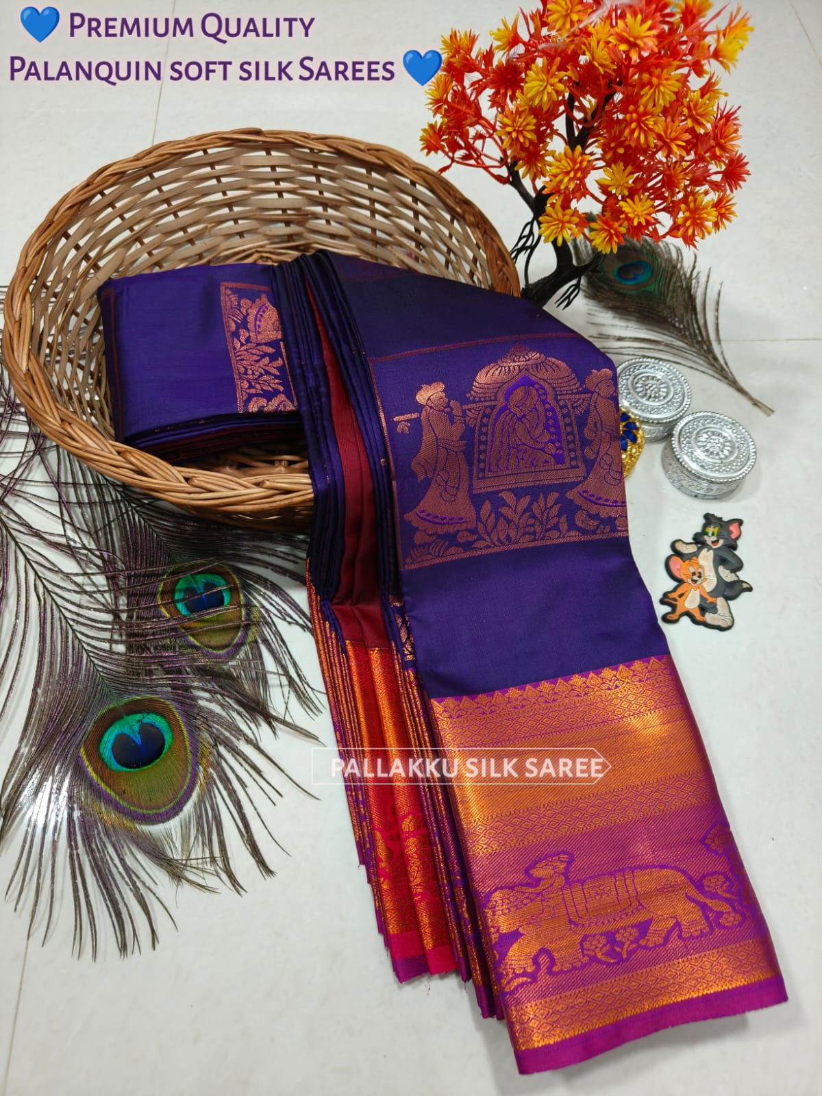 Samuthrika Arani Style Semi Silk Saree