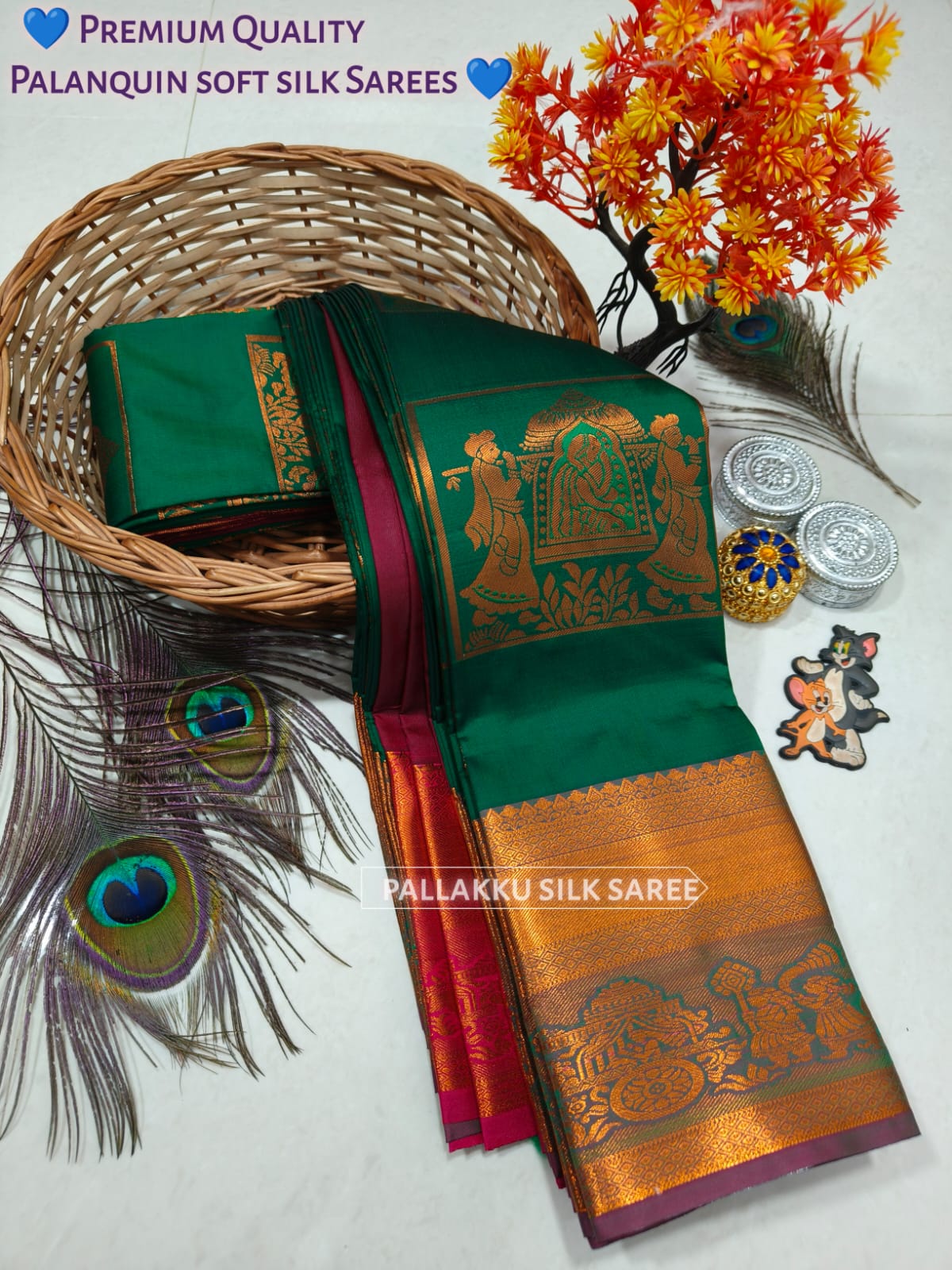 Samuthrika Arani Style Semi Silk Saree