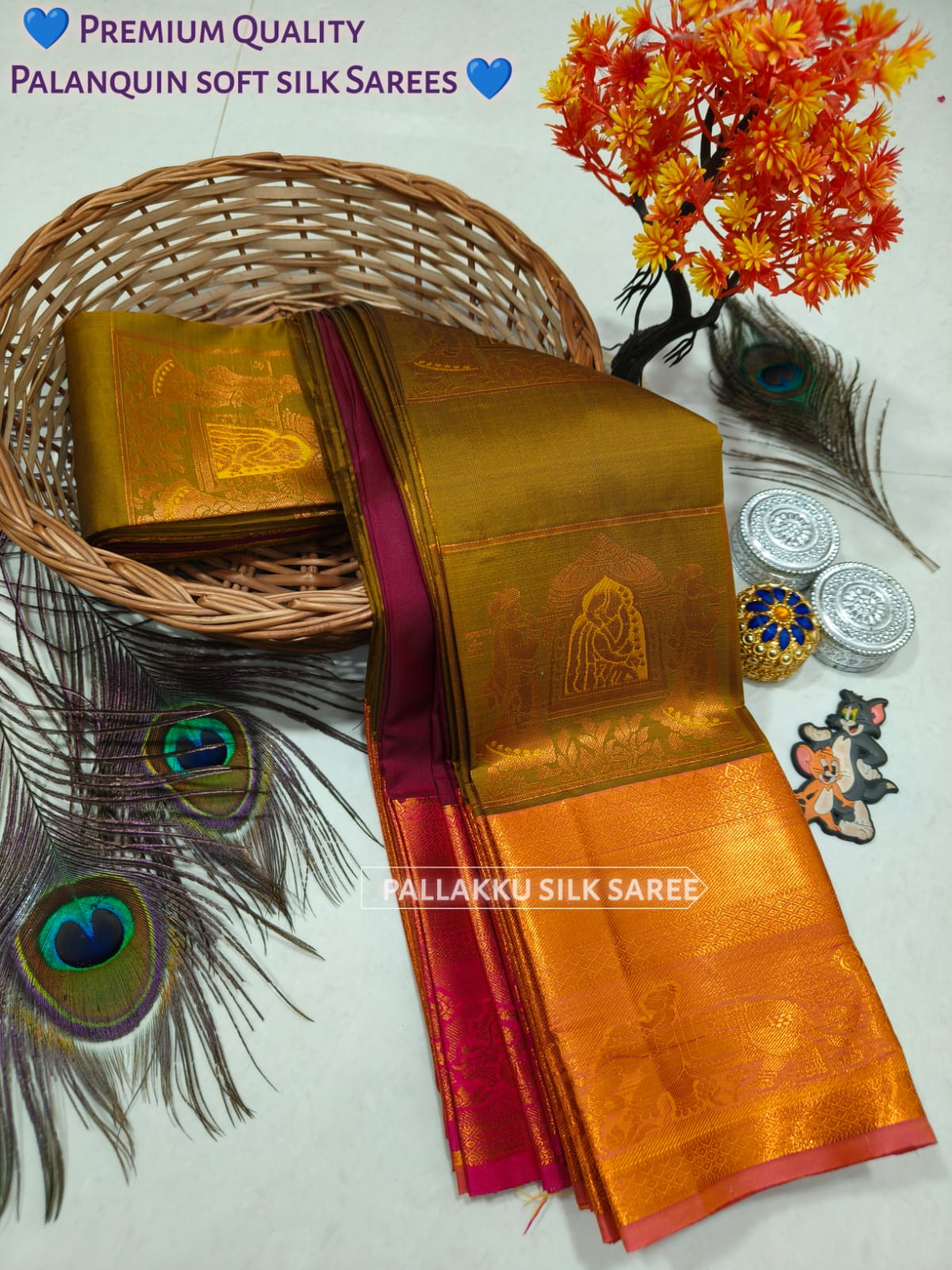 Samuthrika Arani Style Semi Silk Saree