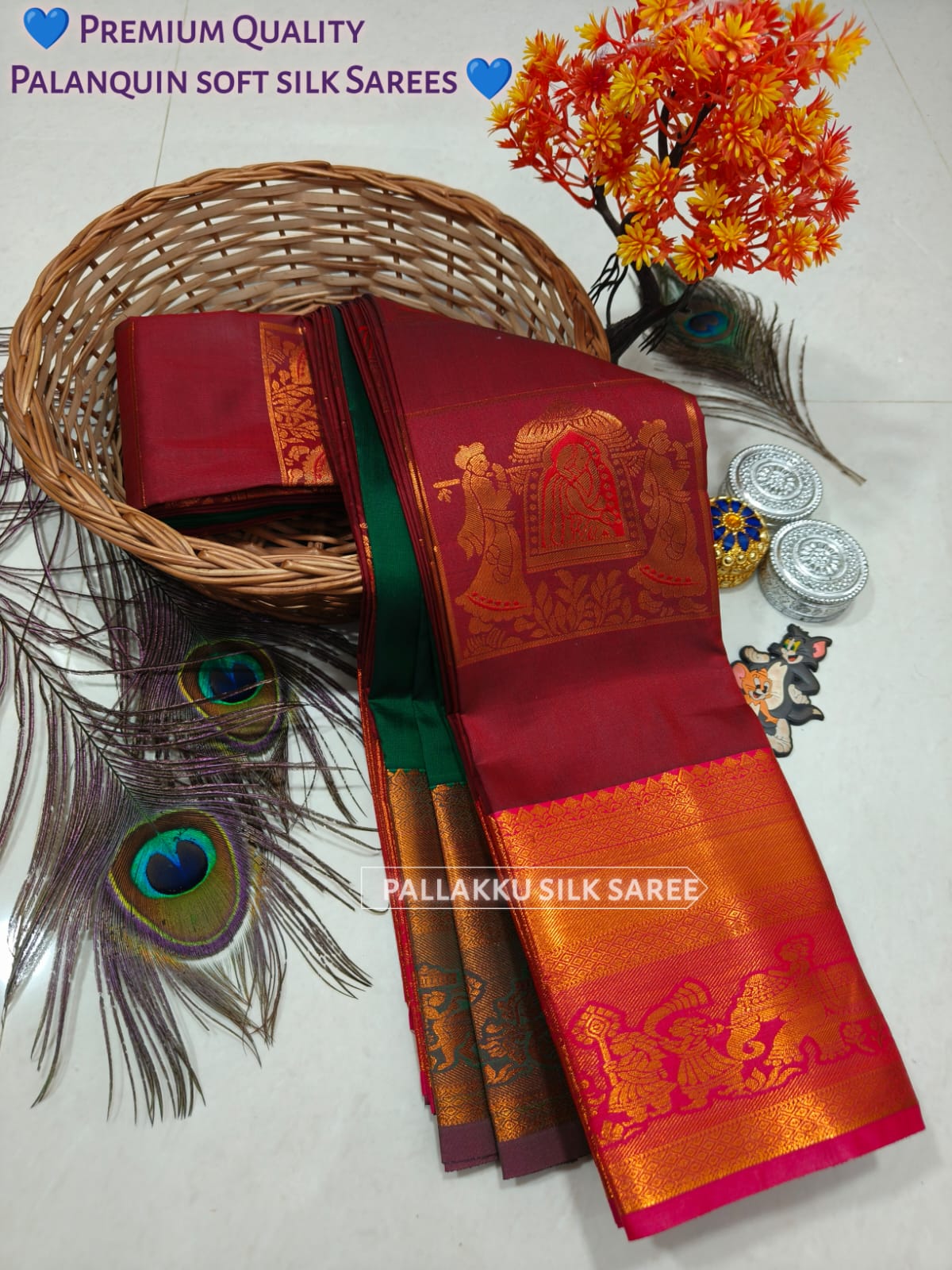 Samuthrika Arani Style Semi Silk Saree