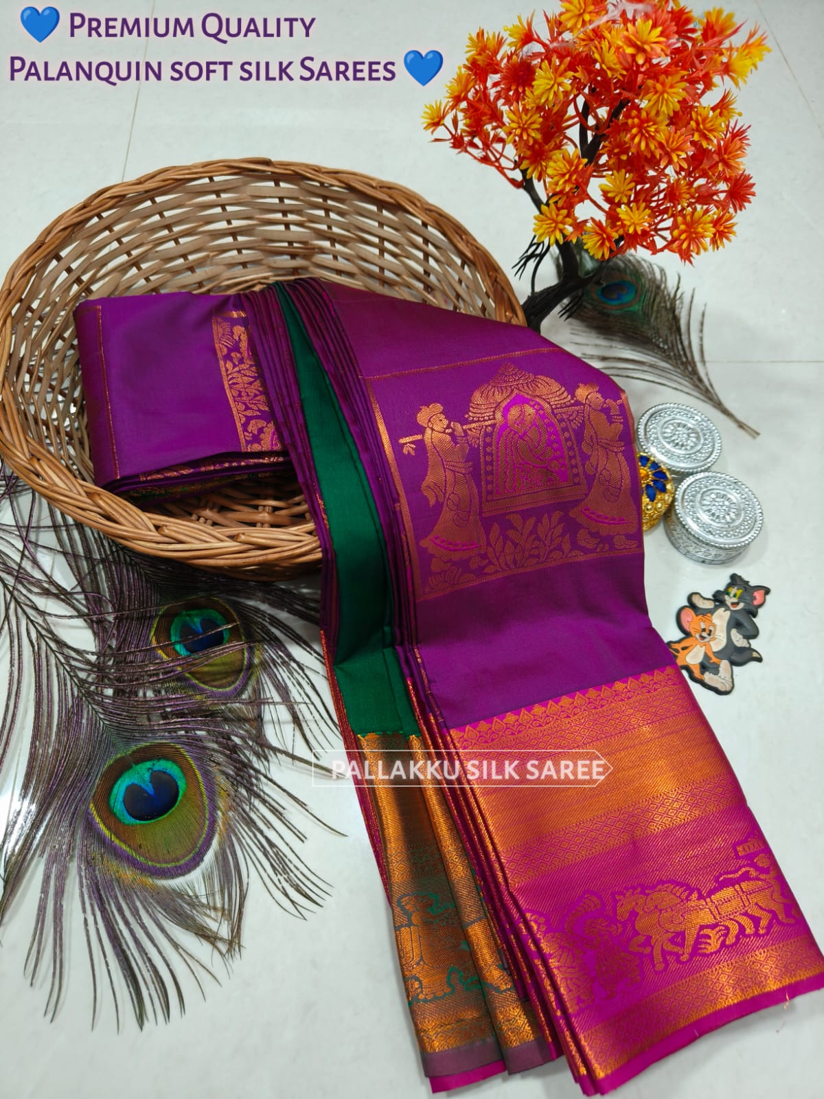 Samuthrika Arani Style Semi Silk Saree